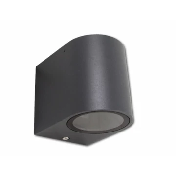 MasterLED Luna Oldalfalra helyezhető  fekete matt kerti lámpatest  ívelt oldalú  egy irányba világá­tó cserélhető fényforrással