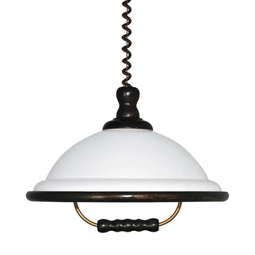 ACRYL WOOD függeszték E27/60W Ø40cm sötét fa/fehér