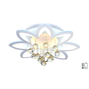 Lucero Maya 182 W-os  60 cm átmérőjű fehér LED távirányí­tós és mobil applikációval vezérelhető mennyezeti lámpa