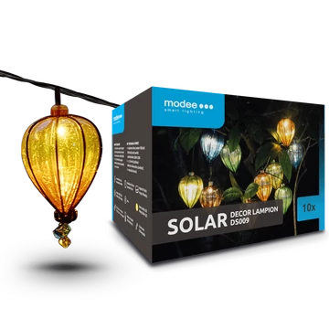 Modee Lighting LED Szolár Napelemes Dekor Lampion 10db 4,9m DS009