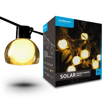 Modee Lighting LED Szolár Napelemes Dekor Lampion 8db 4,4m DS013