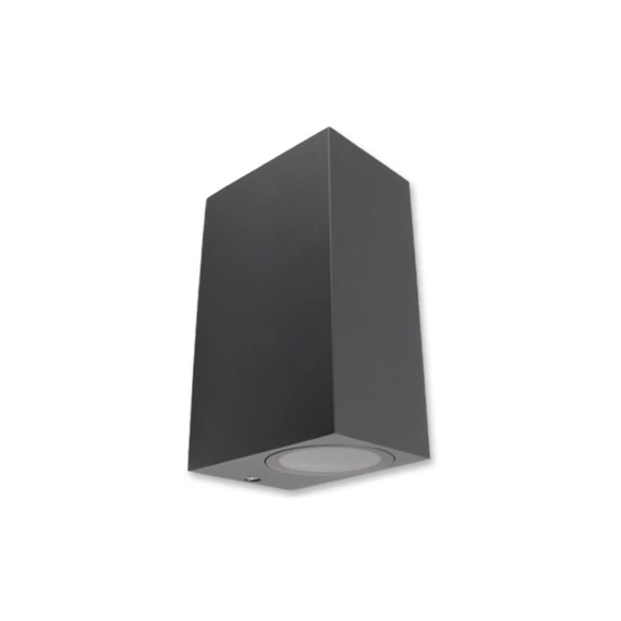 MasterLED Lida 150x92 sötétszürke szögletes oldalfali lámpa GU10-es foglalattal