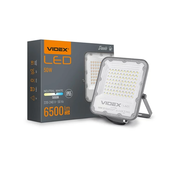 Videx Davis 50 W-os 5000K  6 500lm   LED reflektor