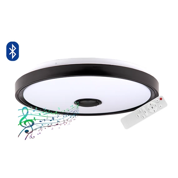 MasterLED Cosmo 48 W-os  400 mm fekete RGBW LED távirányítós mennyezeti lámpa