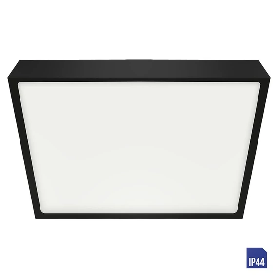 LENYS LED lámpatest 30W/2750lm 4000K 28x28cm IP44 fekete; fürdő, fürdőszobai lámpa