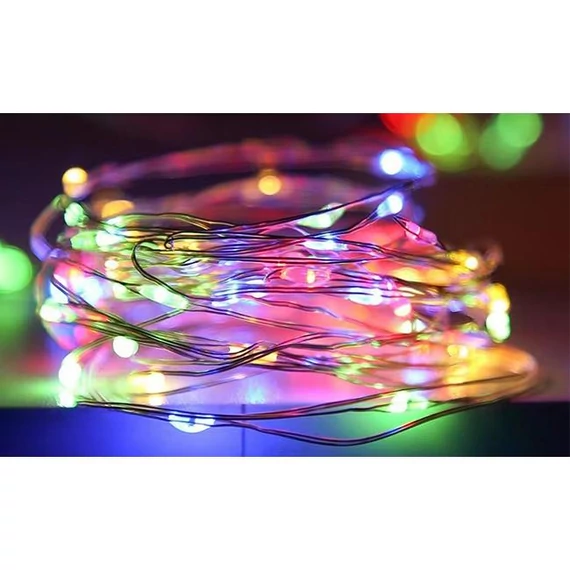 MasterLED 2m-es LED fényfüzér RGB  3xAA