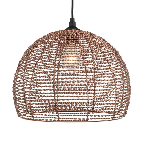 SCELETON függeszték E27/60W Ø35cm réz/fekete