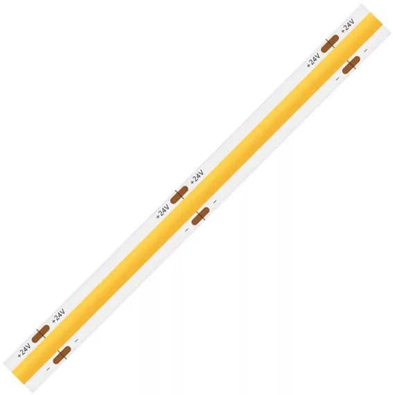 LED Szalag beltéri 24V, 11 Watt, 8 mm COB/480 LED, ~990 Lumen, 6000-6500K (hideg fehér)