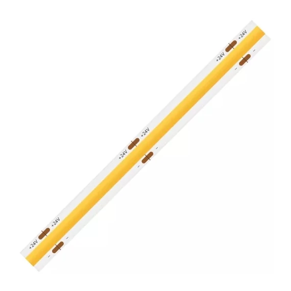 LED Szalag beltéri 24V, 11 Watt, 8 mm COB/480 LED, ~990 Lumen, 2800-3200K (meleg fehér)