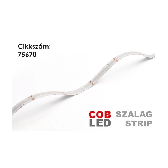 LED Szalag beltéri 24V, 15 Watt, 10 mmCOB/840 LED, ~1050 Lumen, WW (3000K) + CW (6500K)