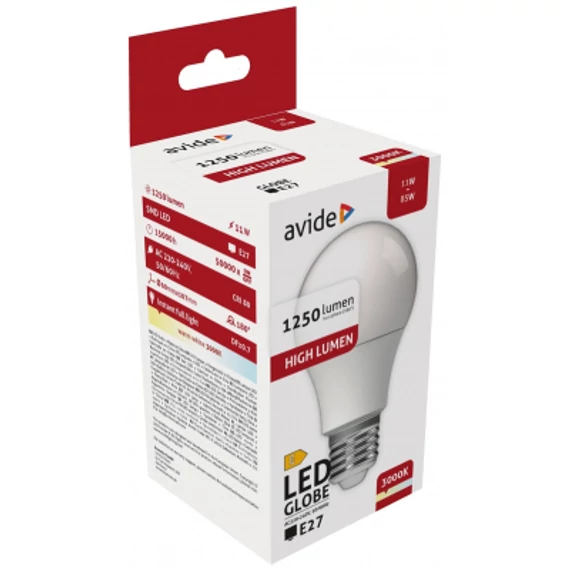 Avide LED Globe A60 11W E27 WW 3000K