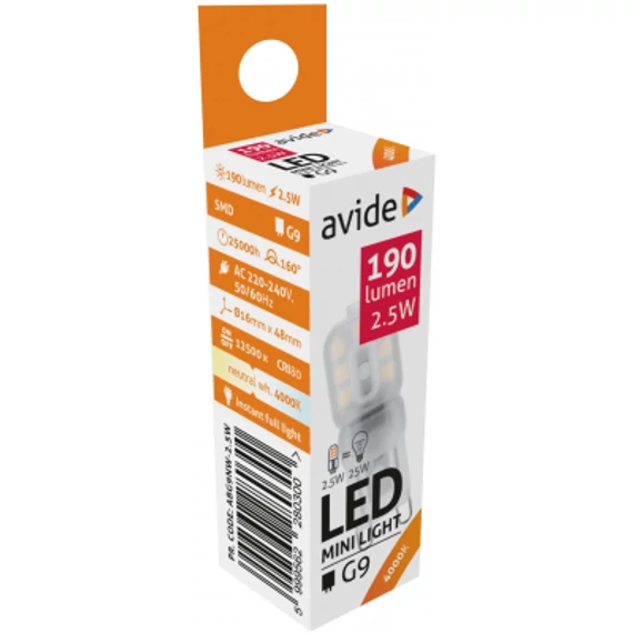 Avide LED 2.5W G9 NW 4000K