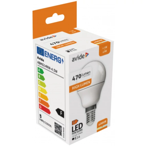 Avide LED Globe Mini G45 4.5W E14 NW 4000K