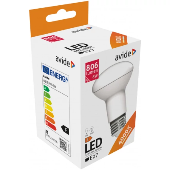 Avide LED R63 8W E27 NW 4000K