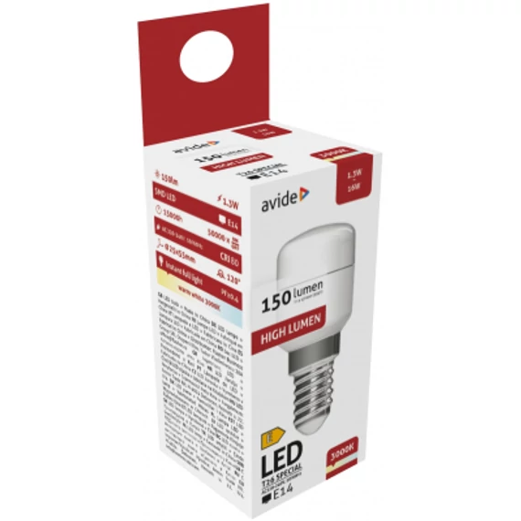 Avide LED 1.3W T26 WW 3000K