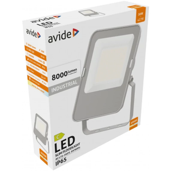 Avide LED Reflektor Ipari SMD 50W NW 4000K 160lm/W