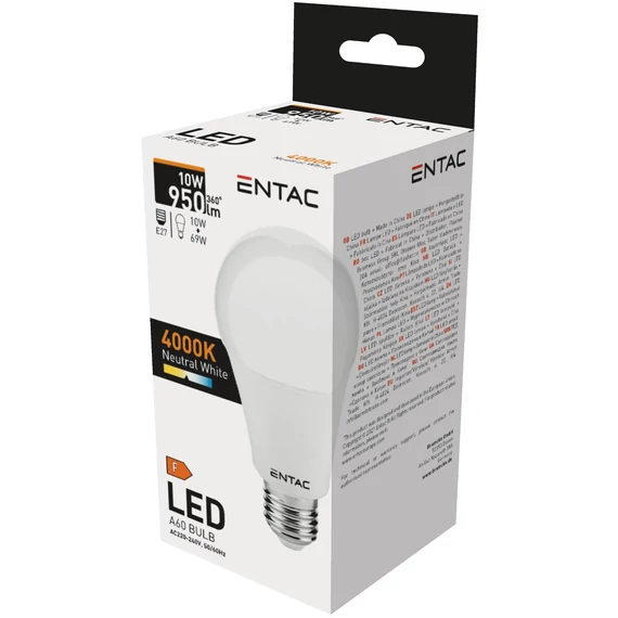 Entac LED Globe E27 10W NW 4000K