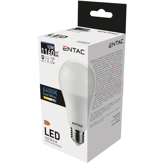 Entac LED Globe E27 12W CW 6400K