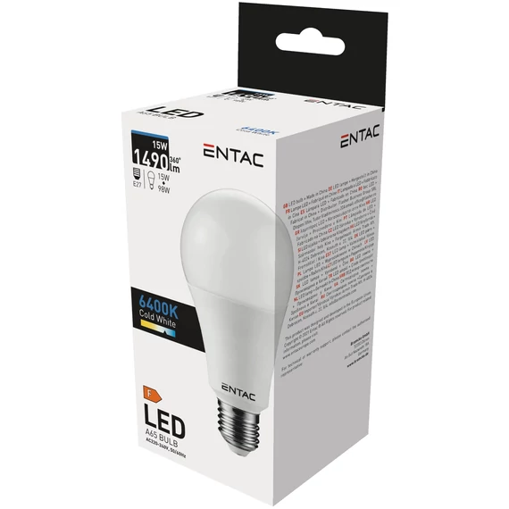 Entac LED Globe E27 15W CW 6400K