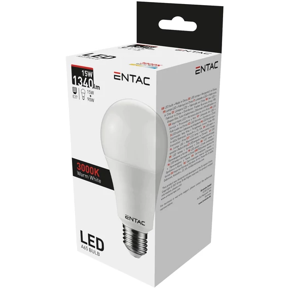 Entac LED Globe E27 15W WW 3000K