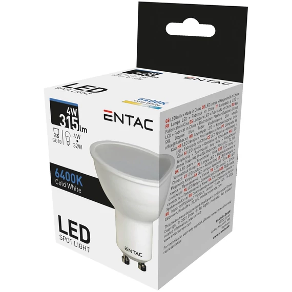 Entac LED Spot Wide Angle GU10 4W CW 6400K