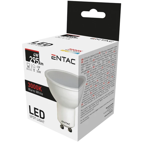 Entac LED Spot Wide Angle GU10 4W WW 3000K