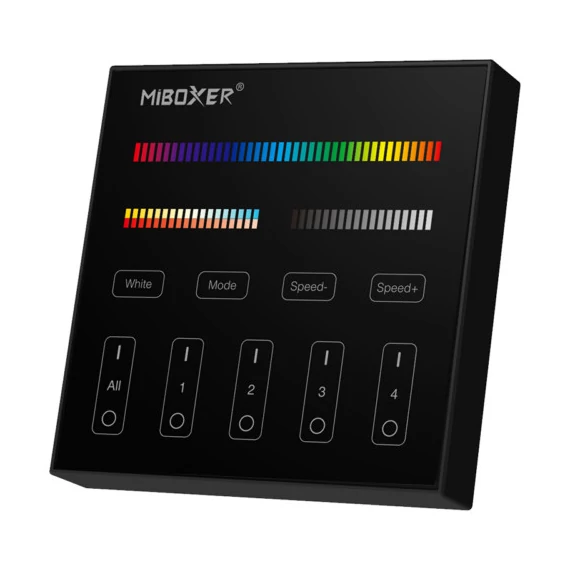 MiBoxer RGB + CCT 4 Zónás Smart Panel Távirányító Fekete