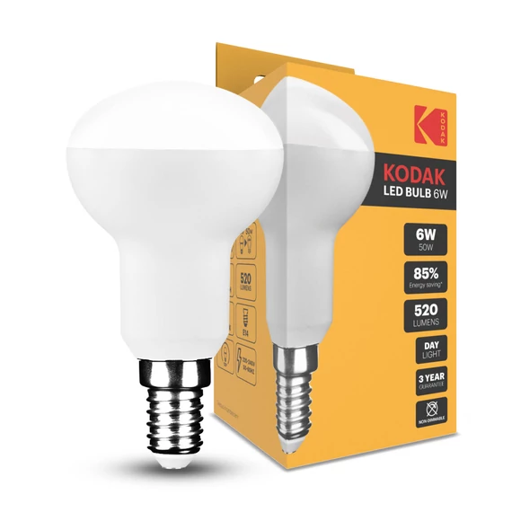 KODAK Max LED Izzó R50 6W E14 120° 6000K (520 lumen)