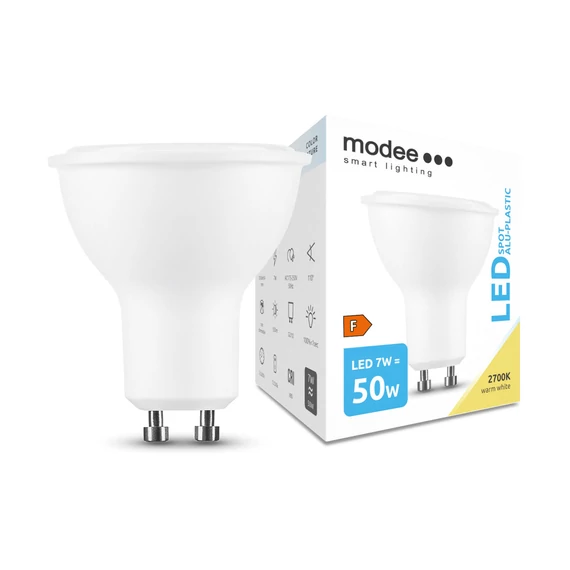 Modee Lighting LED Izzó Spot Alu-Plastic 7W GU10 110° 2700K (550 lumen)