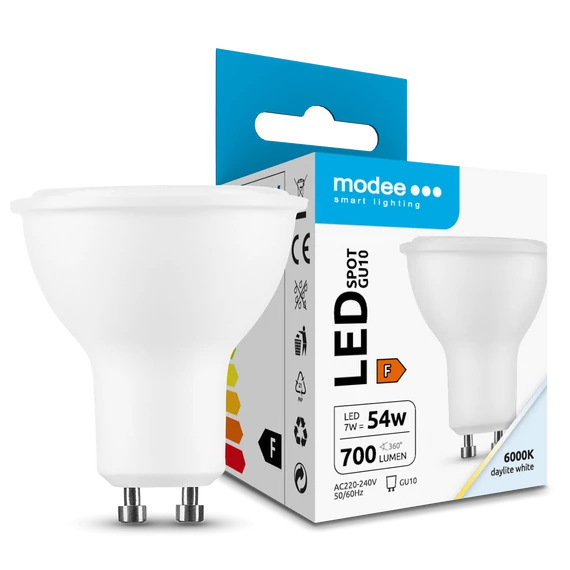 Modee Lighting LED Izzó Spot Alu-Plastic 7W GU10 110° 6000K (700 lumen) ERP