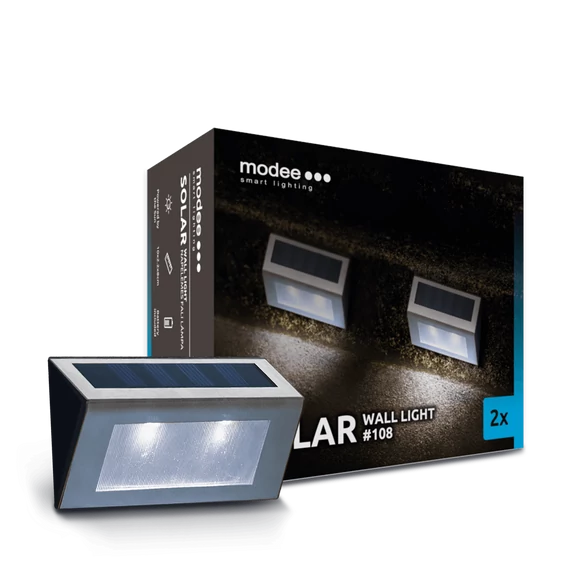 Modee Lighting LED Szolár Napelemes Fali Lámpa WS108 (2db/doboz)