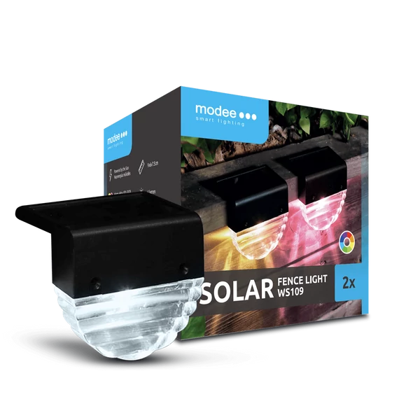 Modee Lighting LED Szolár Napelemes Fali Lámpa WS109 RGB (2db/doboz)
