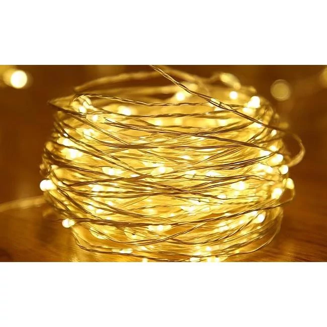 MasterLED 3m-es LED fényfüzér meleg fehér  3xAA