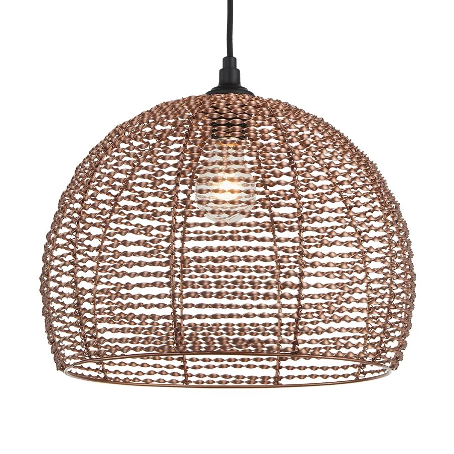 SCELETON függeszték E27/60W Ø35cm réz/fekete
