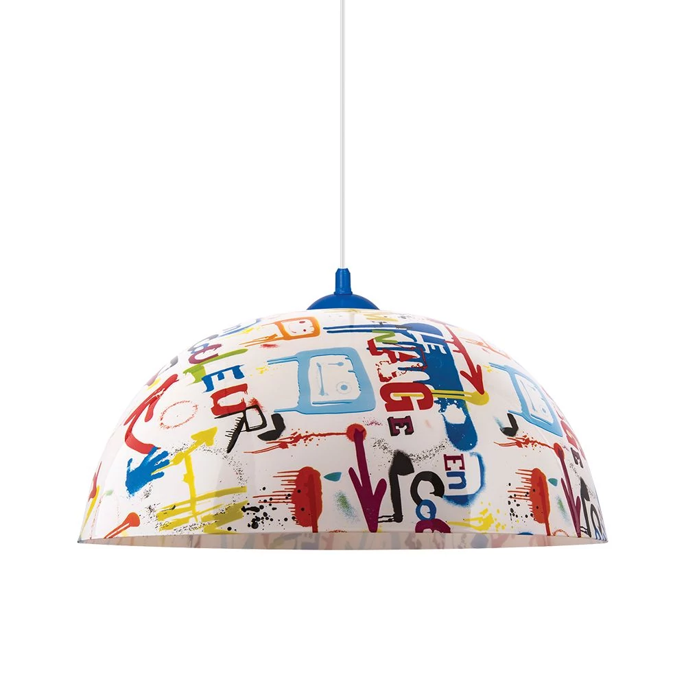GRAFFITI gyermek függeszték E27/60W Ø41cm ↕70cm színes