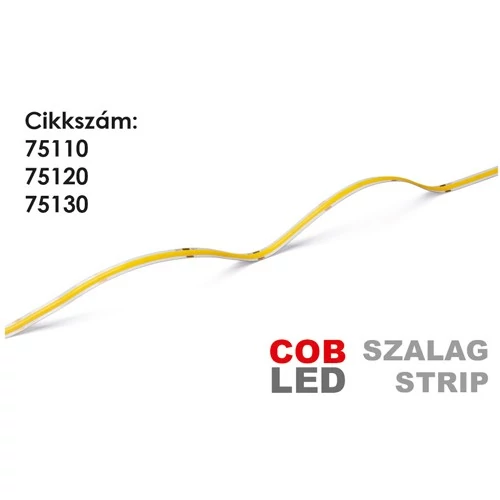 LED Szalag beltéri 24V, 4 Watt, 8 mm COB/320 LED, ~360 Lumen, 2800-3200K (meleg fehér)