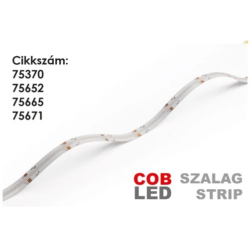 LED Szalag beltéri 24V, 16 Watt, 12 mm COB/560 LED, RGB + 350 Lumen, RGB+W (meleg fehér)