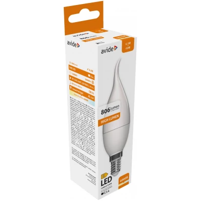 Avide LED Candle Flame 6.5W E14 NW 4000K