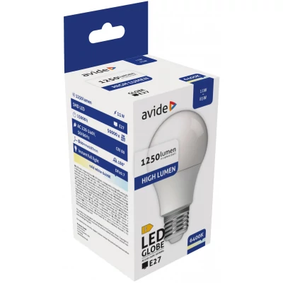 Avide LED Globe A60 11W E27 CW 6400K