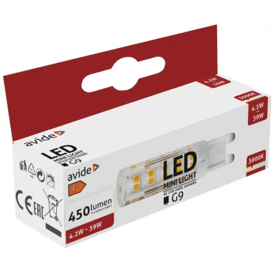 Avide LED 4.2W G9 WW 3000K fekvő