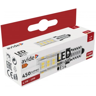 Avide LED 4.2W JD E14 WW 3000K fekvő