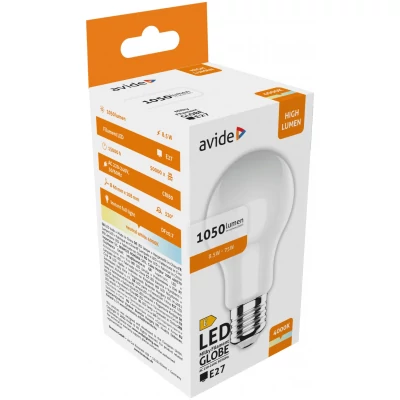 Avide LED Opál Filament Globe 8.5W E27 NW 4000K