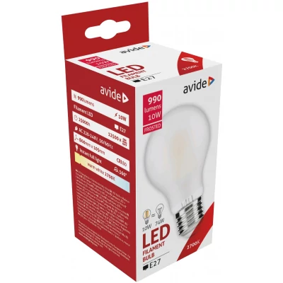 Avide LED Frosted Filament Globe 10W E27 WW 2700K