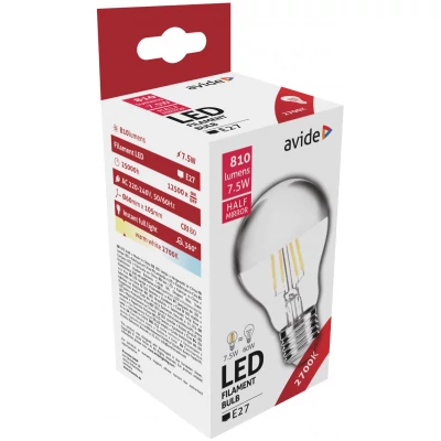 Avide LED Filament Half Mirror 7.5W E27 WW 2700K