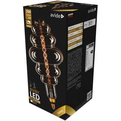 Avide LED Jumbo Filament Bixby 200x410mm Amber 8W E27 2400K Fényerőszabályzós