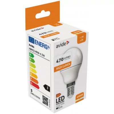 Avide LED Globe Mini G45 4.5W E14 NW 4000K