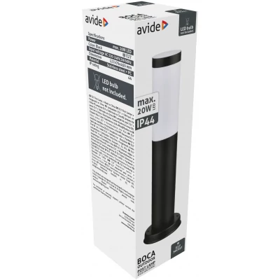 Avide kültéri álló lámpa Boca 1xE27 450mm IP44 Fekete