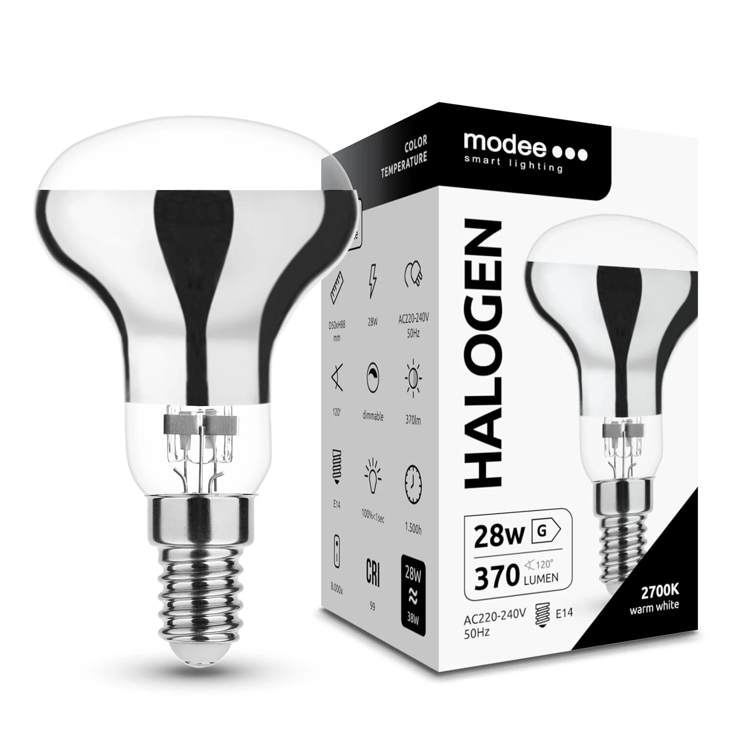 Modee Smart Lighting ECO Halogén Izzó R50 28W E14 (370 lumen)